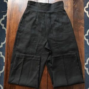 MaxMara Pleated Linen High Waisted Trousers